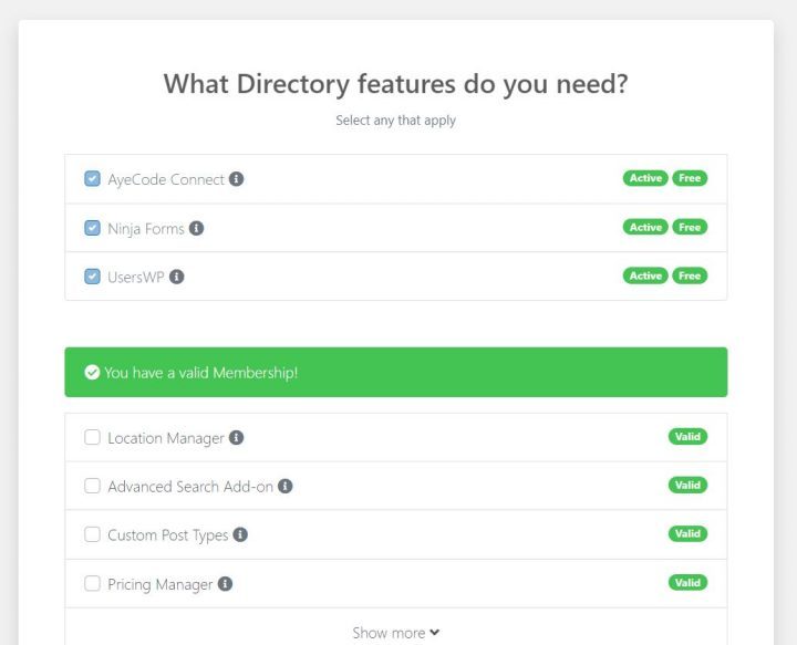 GeoDirectory install wizard extra features