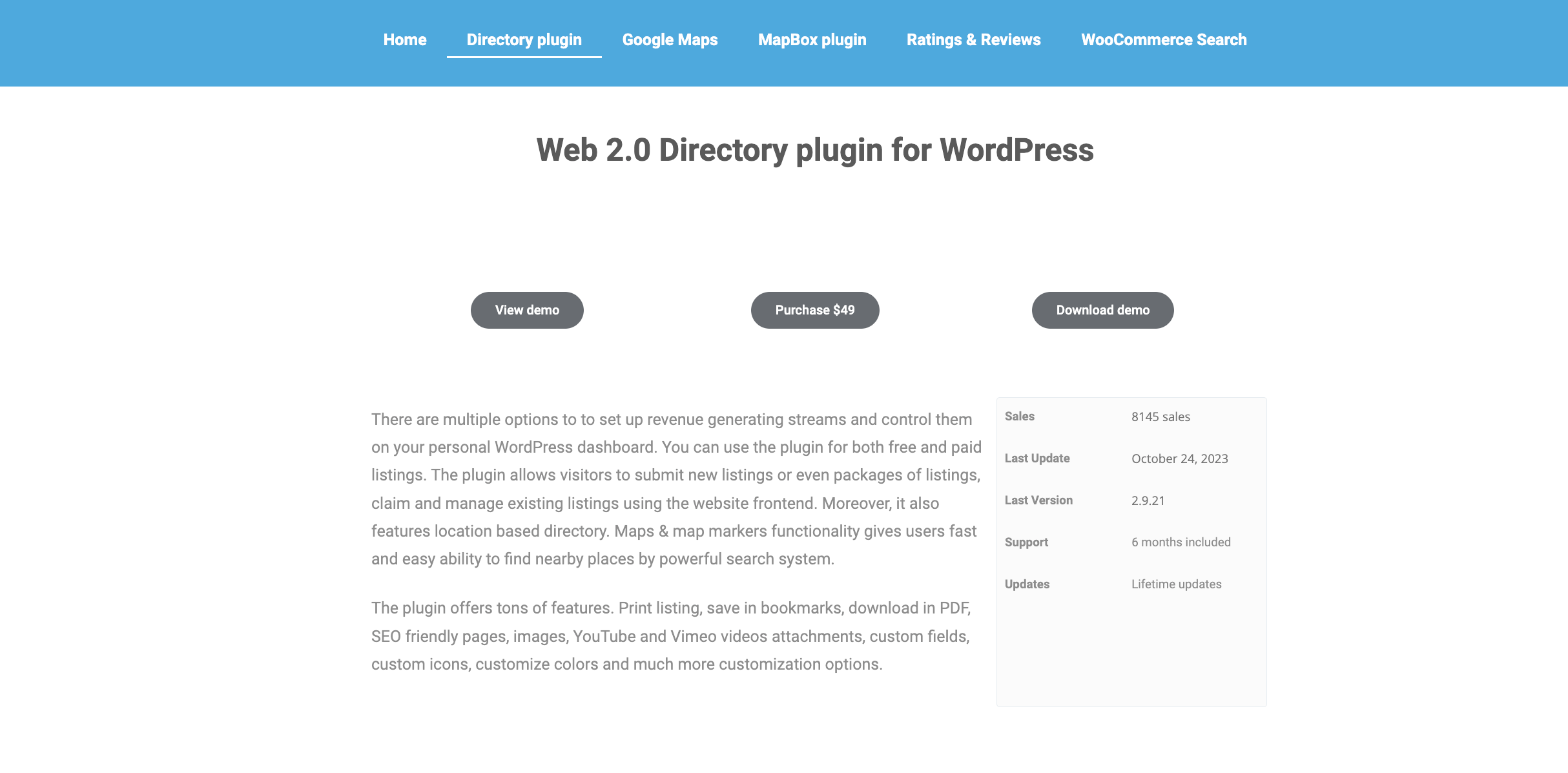 Web 2.0 Directory Plugin