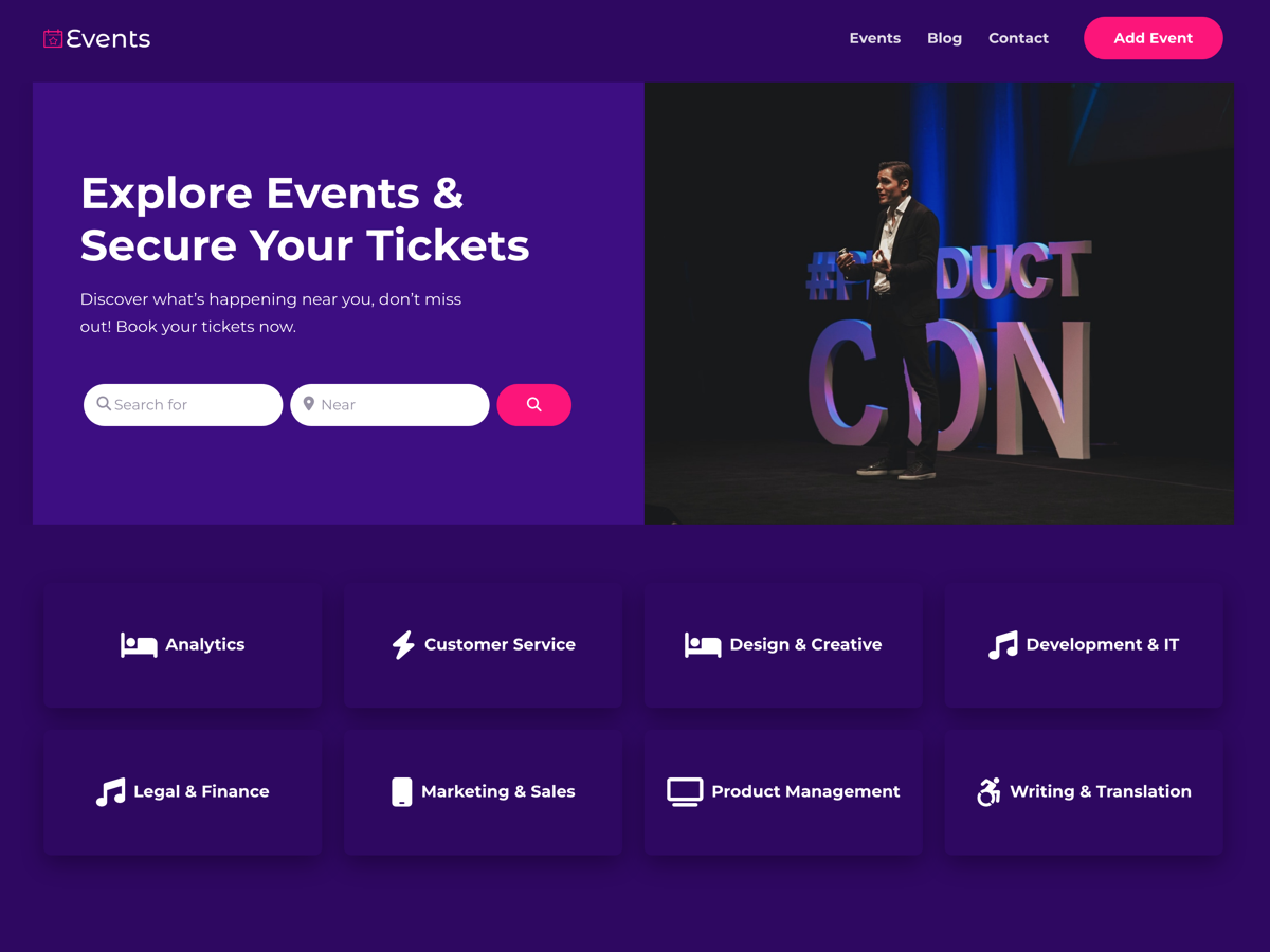 WordPress Events Directory Theem